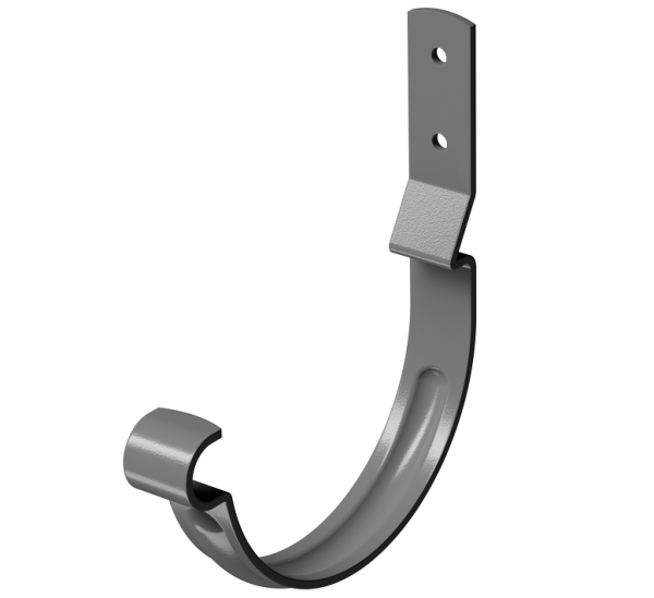 Карнизный крюк короткий (гнутый) D125 Döcke STAL PREMIUM Графит, (RAL 7024) купить в Туапсе
