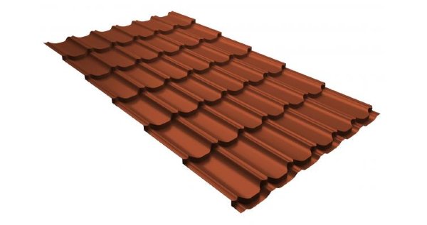 Металлочерепица квинта плюс 0,5 GreenCoat Pural RR 750 кирпично-красный (RAL 8004 терракота) купить в Туапсе
